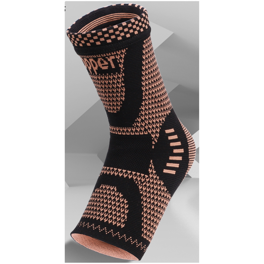 Set 2 sosete de compresie pentru Glezna cu fir de cupru CuproSmart®, Sport 