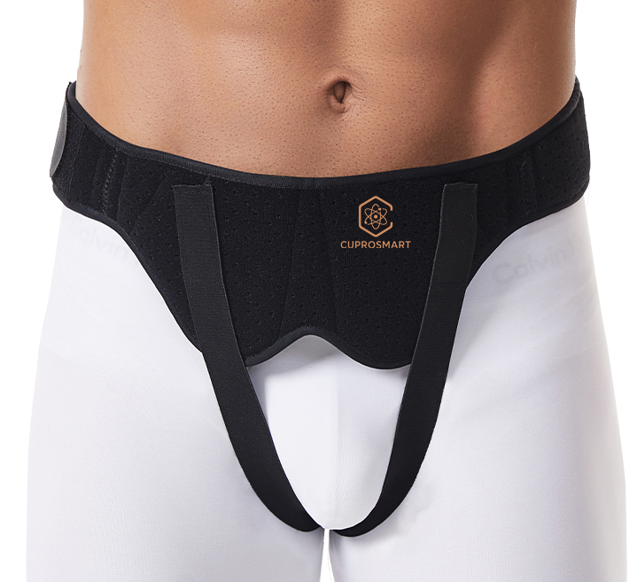 Centura de suport inghinala CuproSmart®, reglabila,  bilaterala, cu tampoane anatomice pentru presare