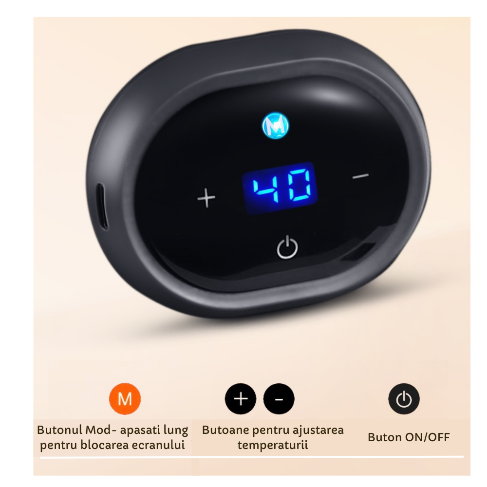 Centura lombara, cu incalzire termica si masaj, Albastru - Cuprosmart