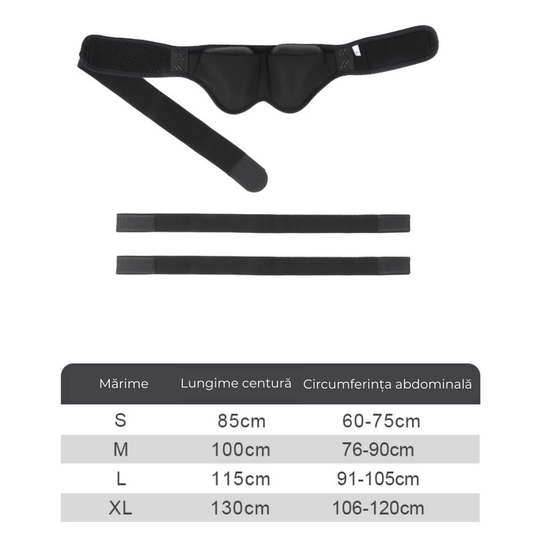 Centura de suport inghinala CuproSmart®, reglabila, bilaterala, cu tampoane anatomice pentru presare